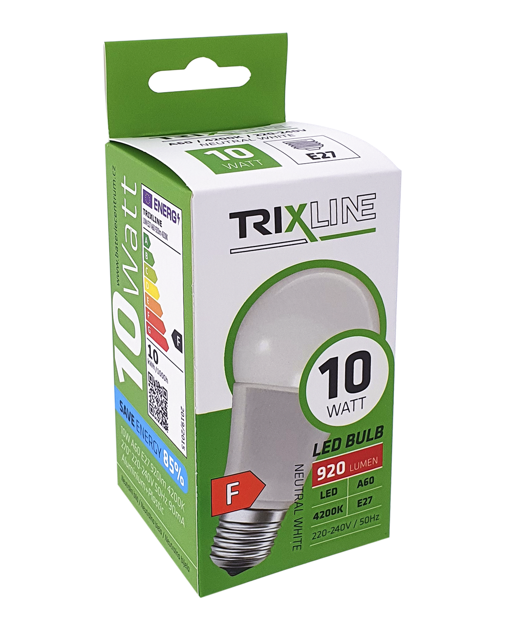 Trixline 10W E27 A60 4200K 920lm semleges fehér - Image 3