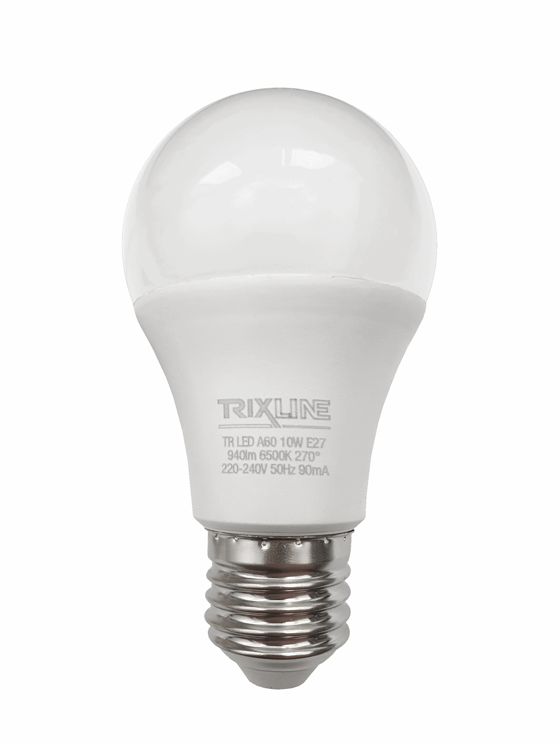 Trixline10W E27 A60 6500K 940lm LED izzo magas fehér