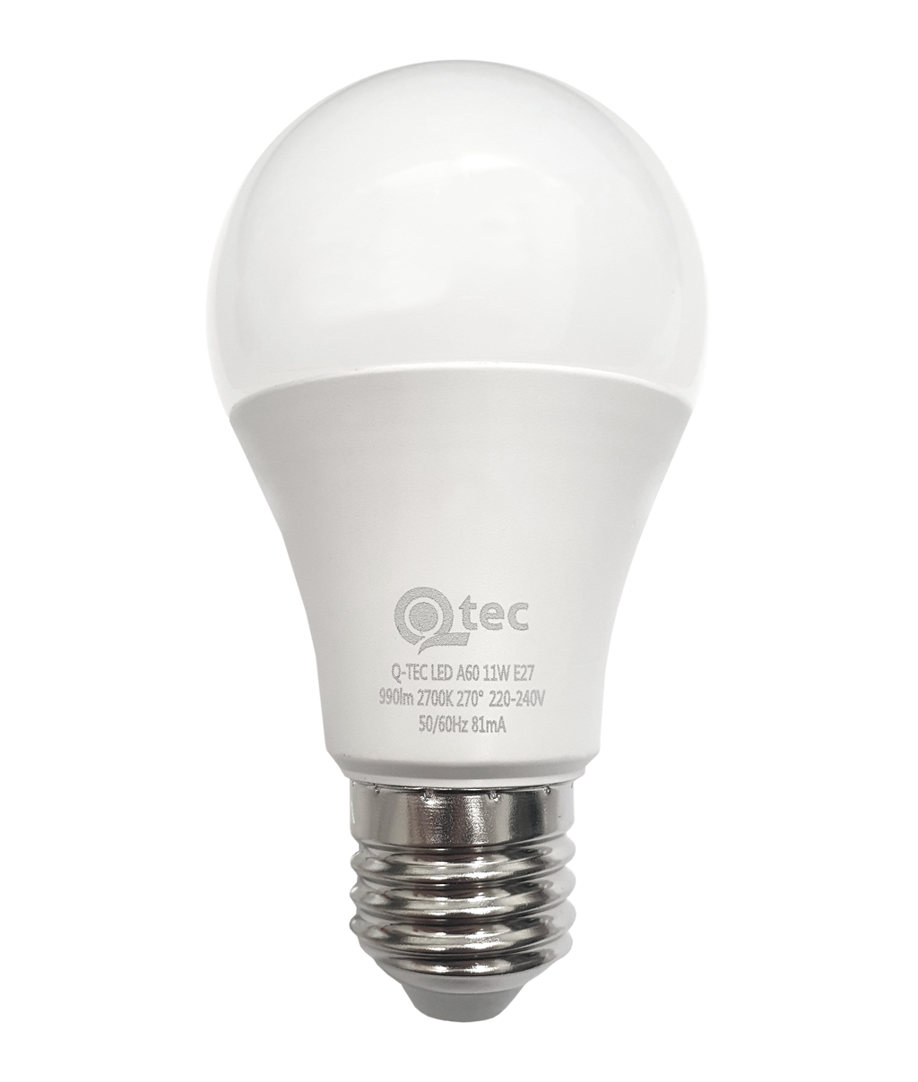 Q-TEC 11W 990lm A60 E27 2700K