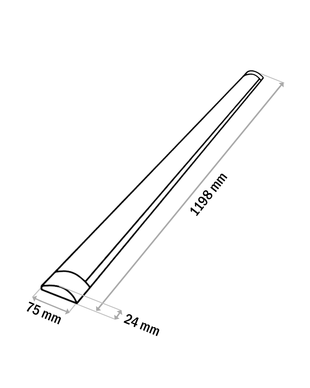 Q-34B 36W QTEC 120cm LED BATTEN LIGHT világító lámpa - fehér - Image 3