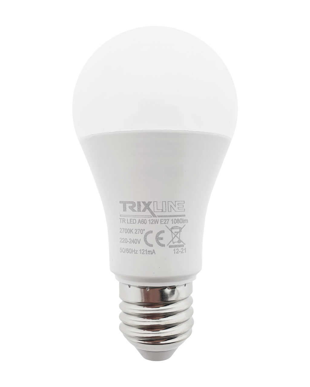Trixline 12W/3db A60 E27 2700K meleg fehér 3 db-os - Image 3