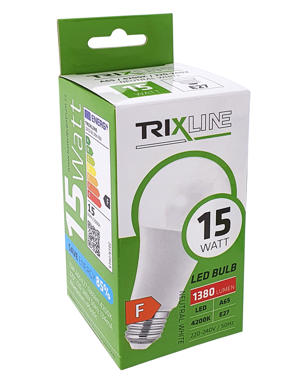 Trixline 15W E27 A65 4200K 1380lm semleges fehér - Image 4