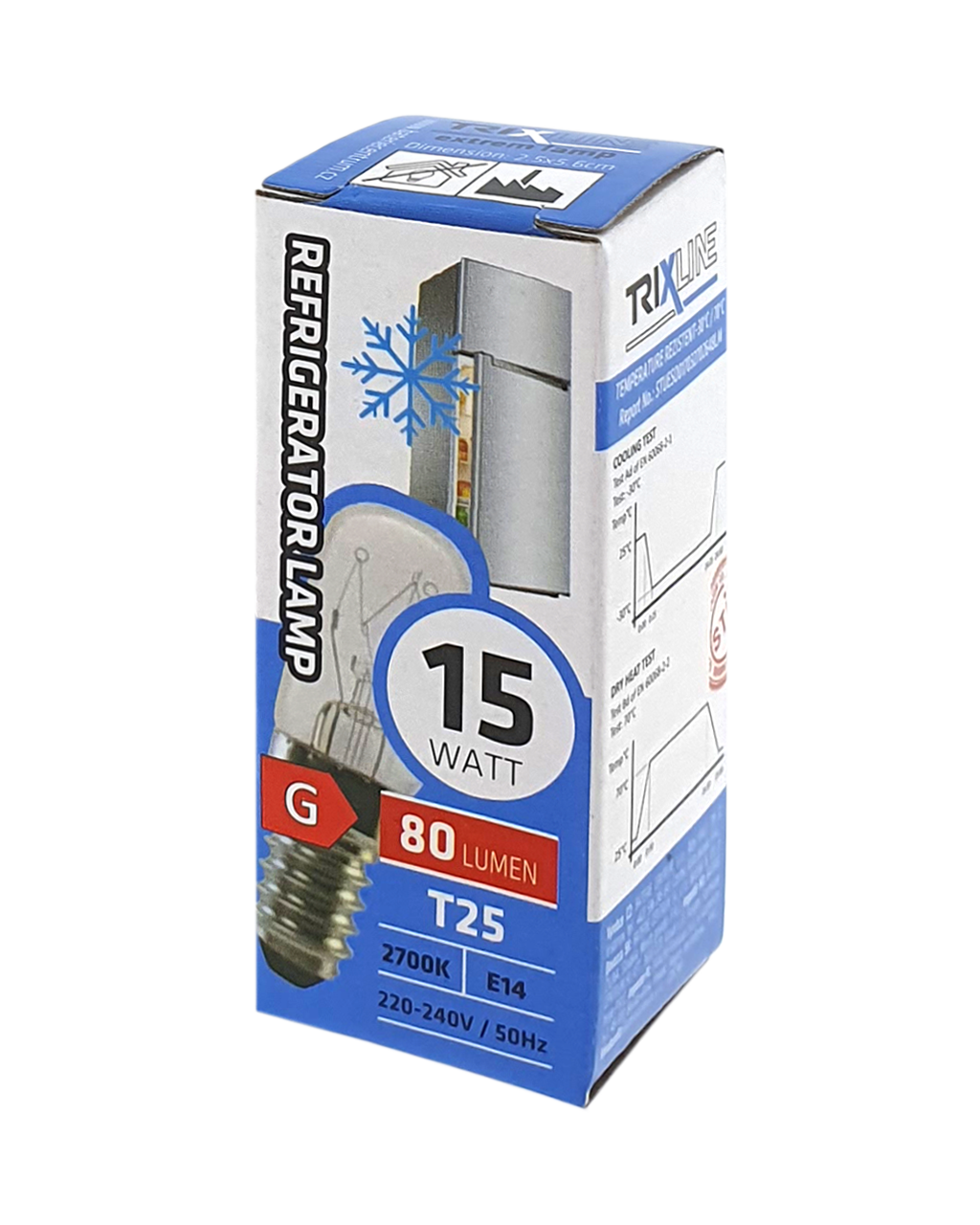 Trixline special izzó 15W/80lm/T25/E14/2700K - Image 2