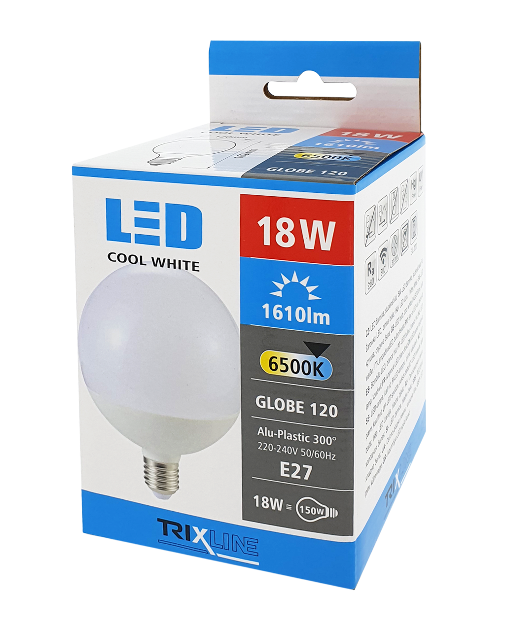 Trixline 18W G120 E27 6500K hideg fehér - Image 2