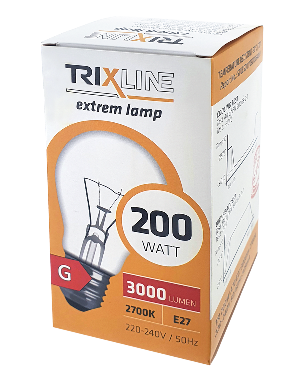 Trixline 200W, A70, E27, 2700K speciális izzó - Image 3