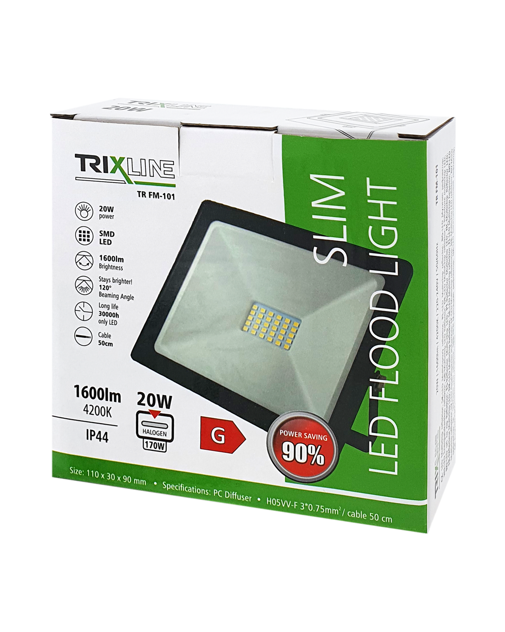 TRIXLINE 20W LED reflektor 4200K - Image 2