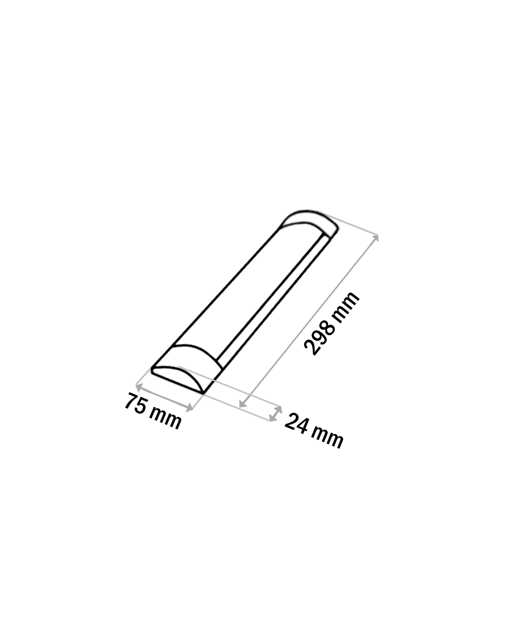 Q-30B 9W QTEC 30cm LED BATTEN LIGHT világító lámpa - fehér - Image 3