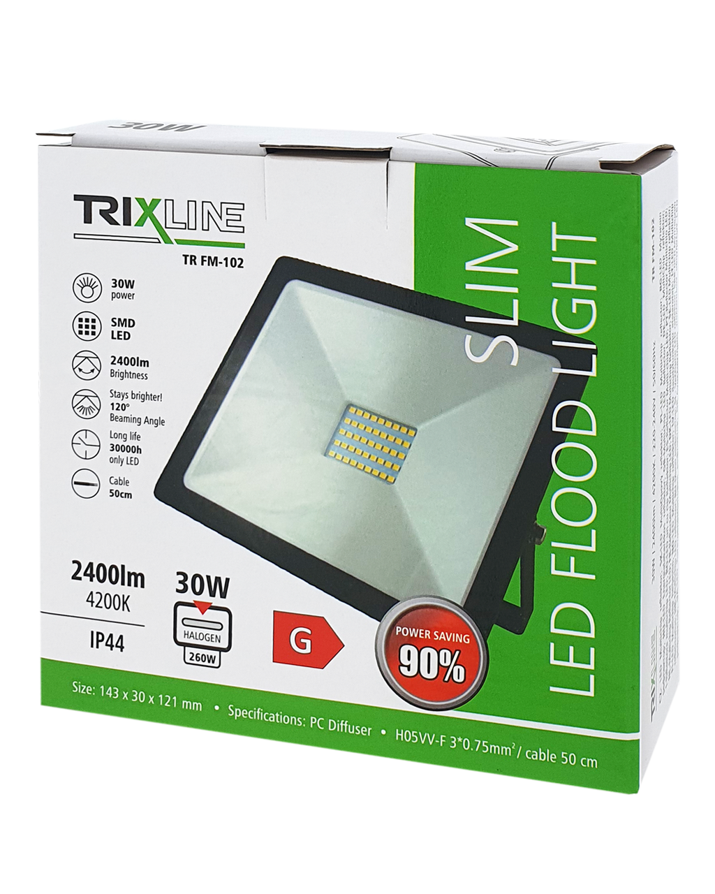TRIXLINE 30W LED reflektor 4200K - Image 4
