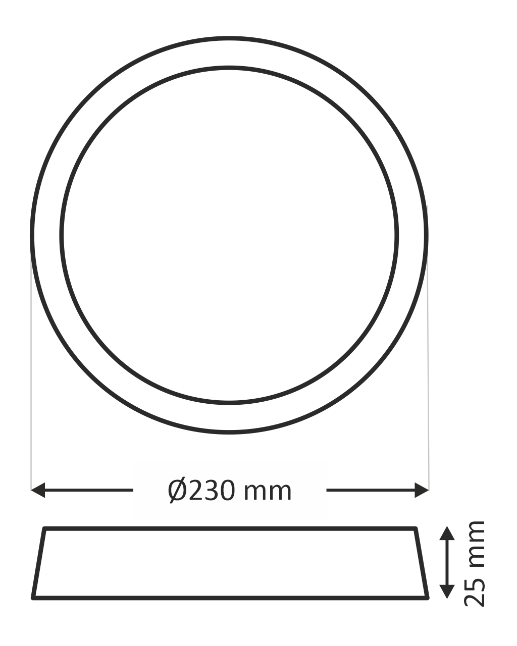 Mennyezeti TR-73S-18W LED lámpa 3CCT 1850lm ø23x2.5cm Trixline - Image 2