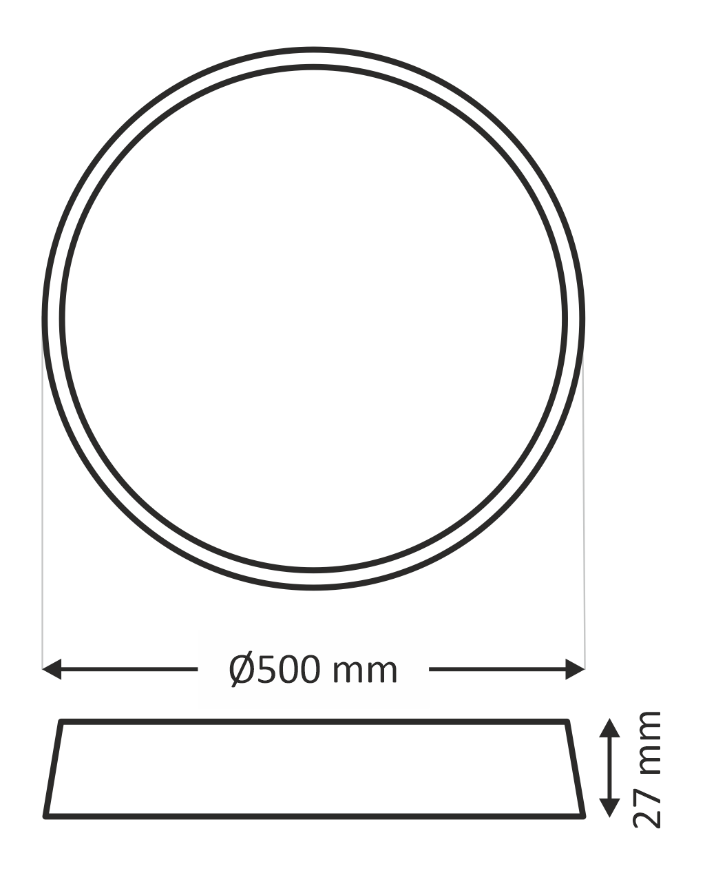 Mennyezeti TR-82S-40W LED lámpa 3CCT 4300lm ø50x2,7cm Trixline - Image 4