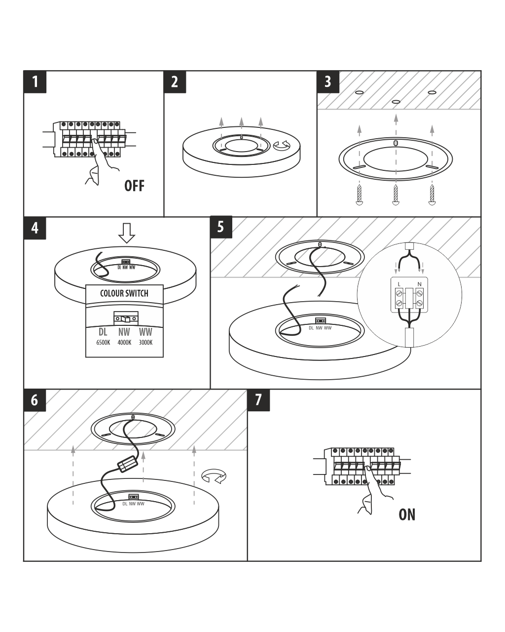 Mennyezeti TR-75S - 24W LED lámpa 3CCT 2500lm ø30x2.5cm Trixline - Image 4