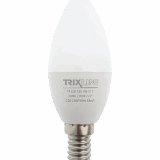 Trixline 4W 360lm E14 C35 2700K meleg fehér