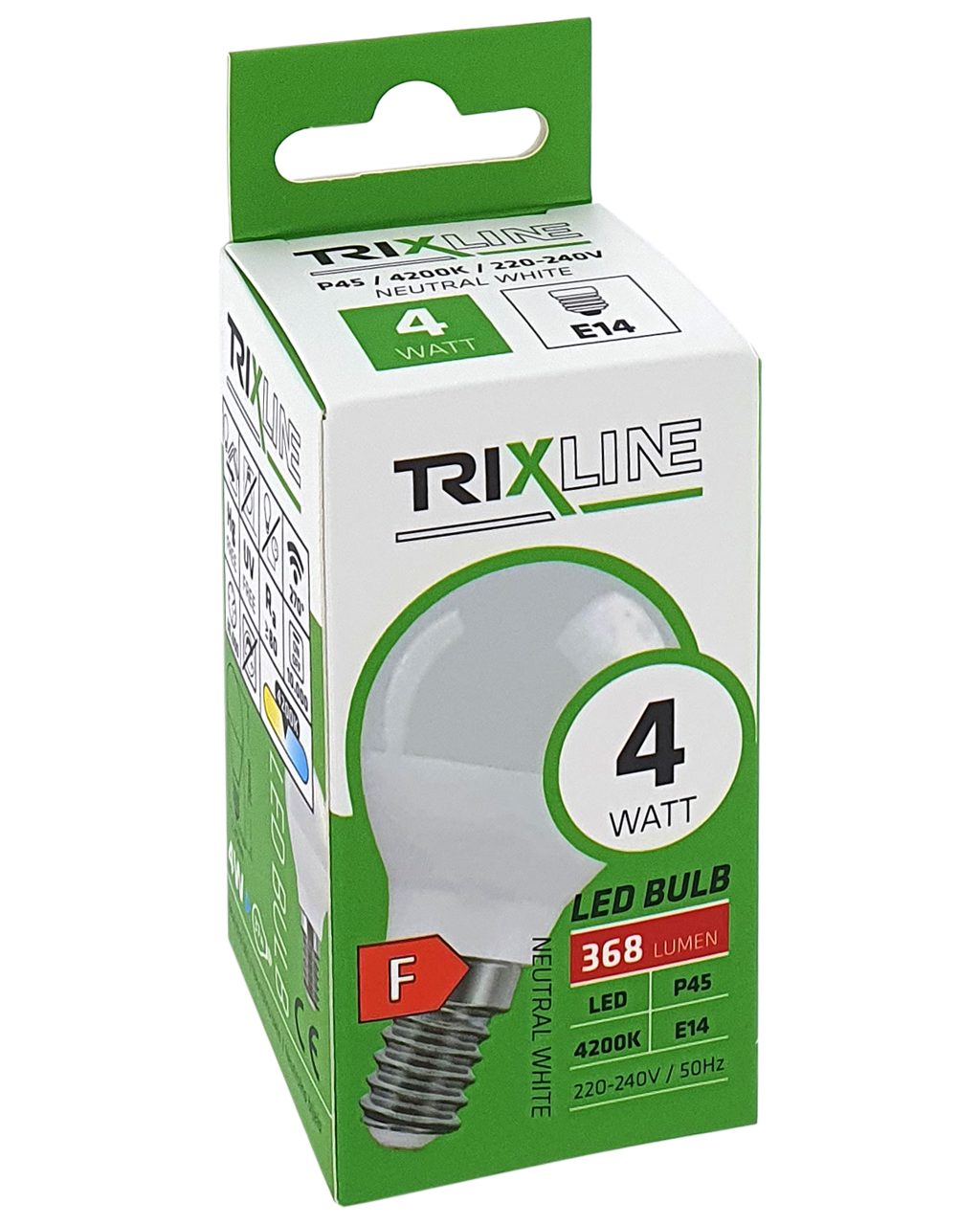 Trixline 4W 368lm E14 P45 4200K semleges fehér - Image 3