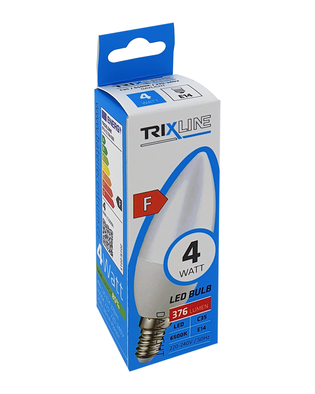 Trixline 4W 376lm E14 C35 6500K hideg fehér - Image 2