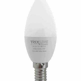 Trixline 4W 376lm E14 C35 6500K hideg fehér
