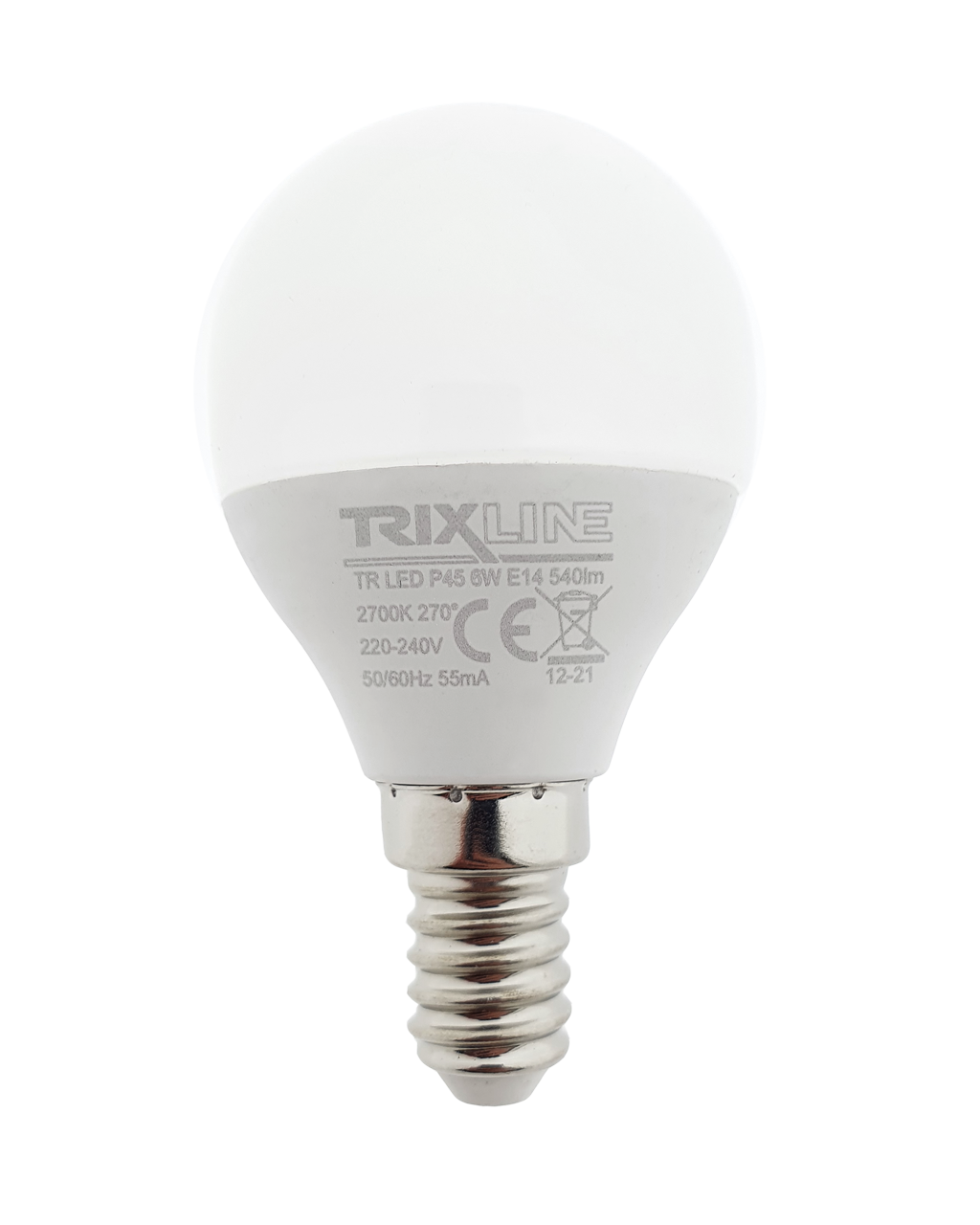 Trixline 6W/3db P45 E14 2700K meleg fehér 3 db-os - Image 3