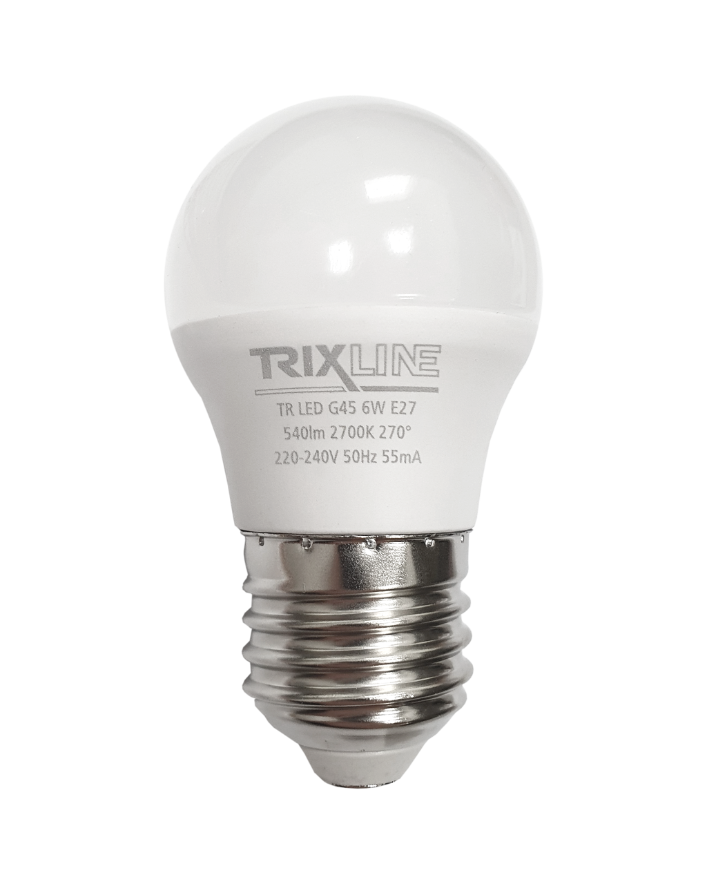 Trixline 6W E27 G45 2700K meleg fehér