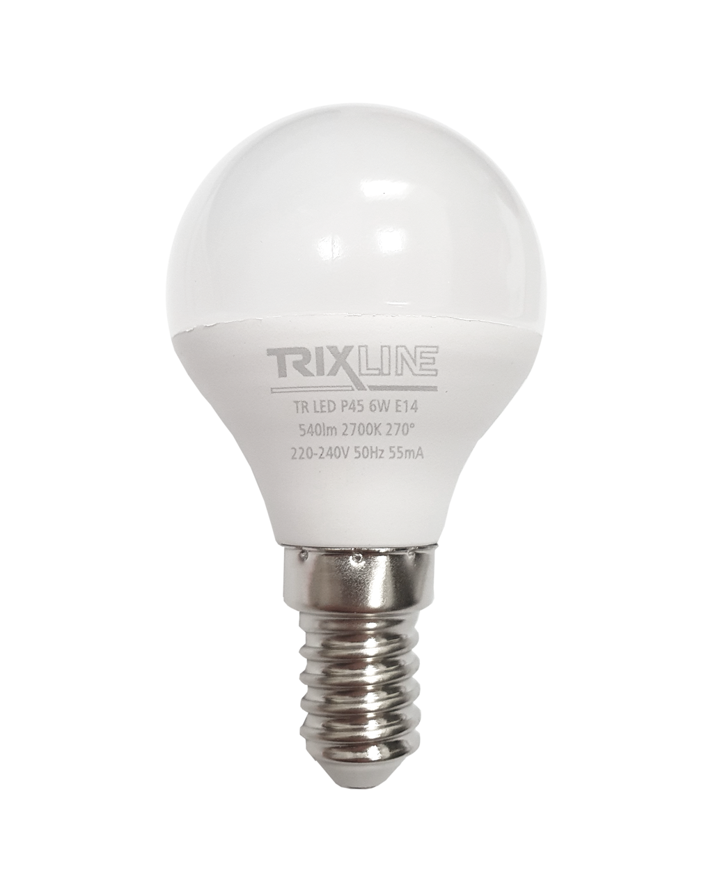 Trixline 6W 540lm E14 P45 2700K meleg fehér
