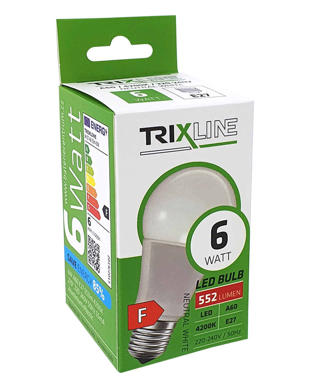 Trixline 6W 552lm E27 A60 4200K semleges fehér - Image 3