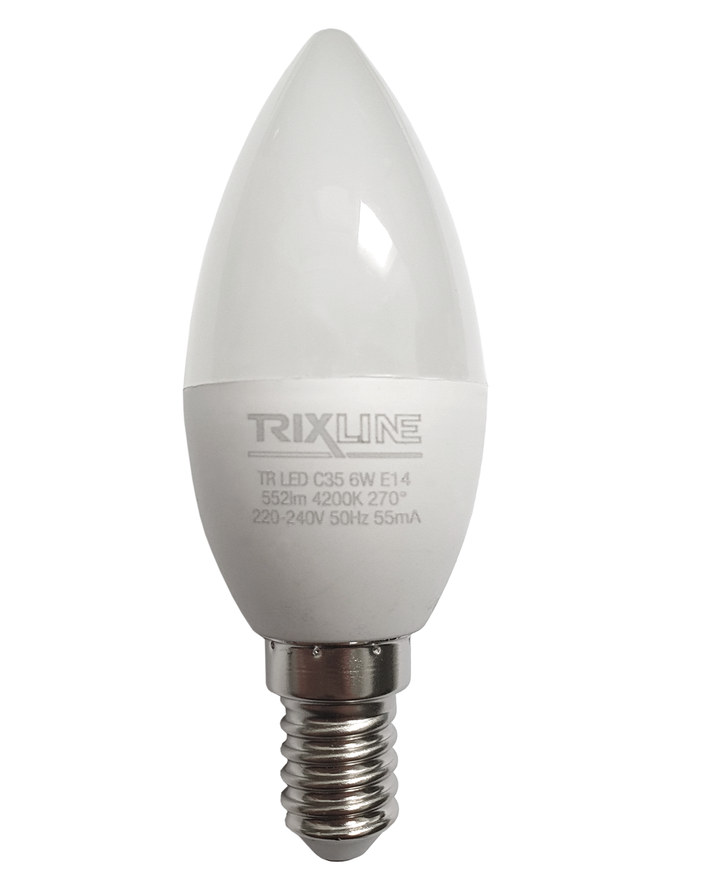 Trixline 6W 552lm E14 C35 4200K semleges fehér