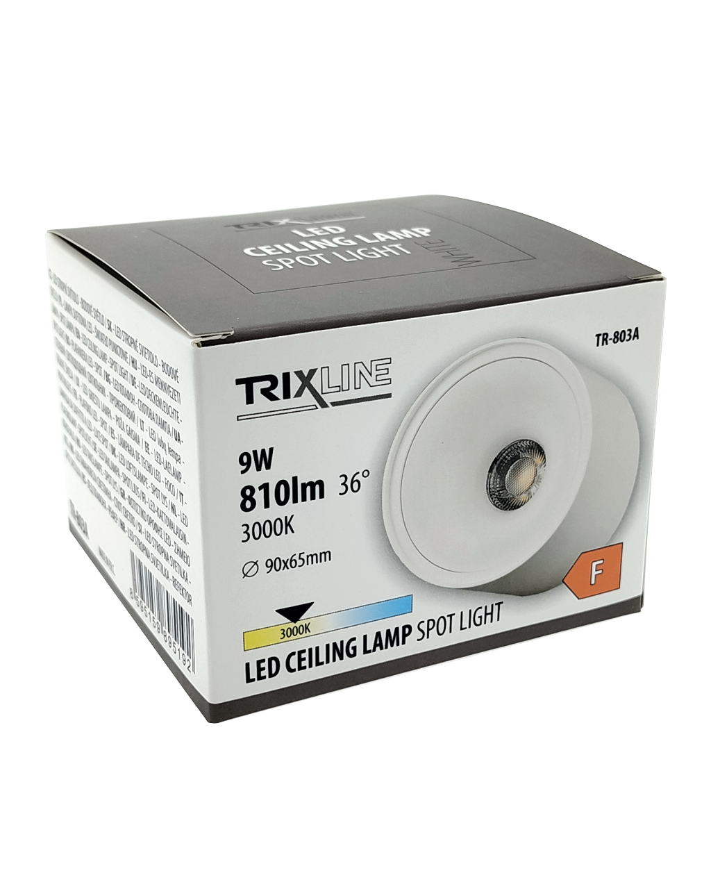 TR-803A 9W 3000K LED Mennyezeti Spotlámpa - Fehér Trixline - Image 3