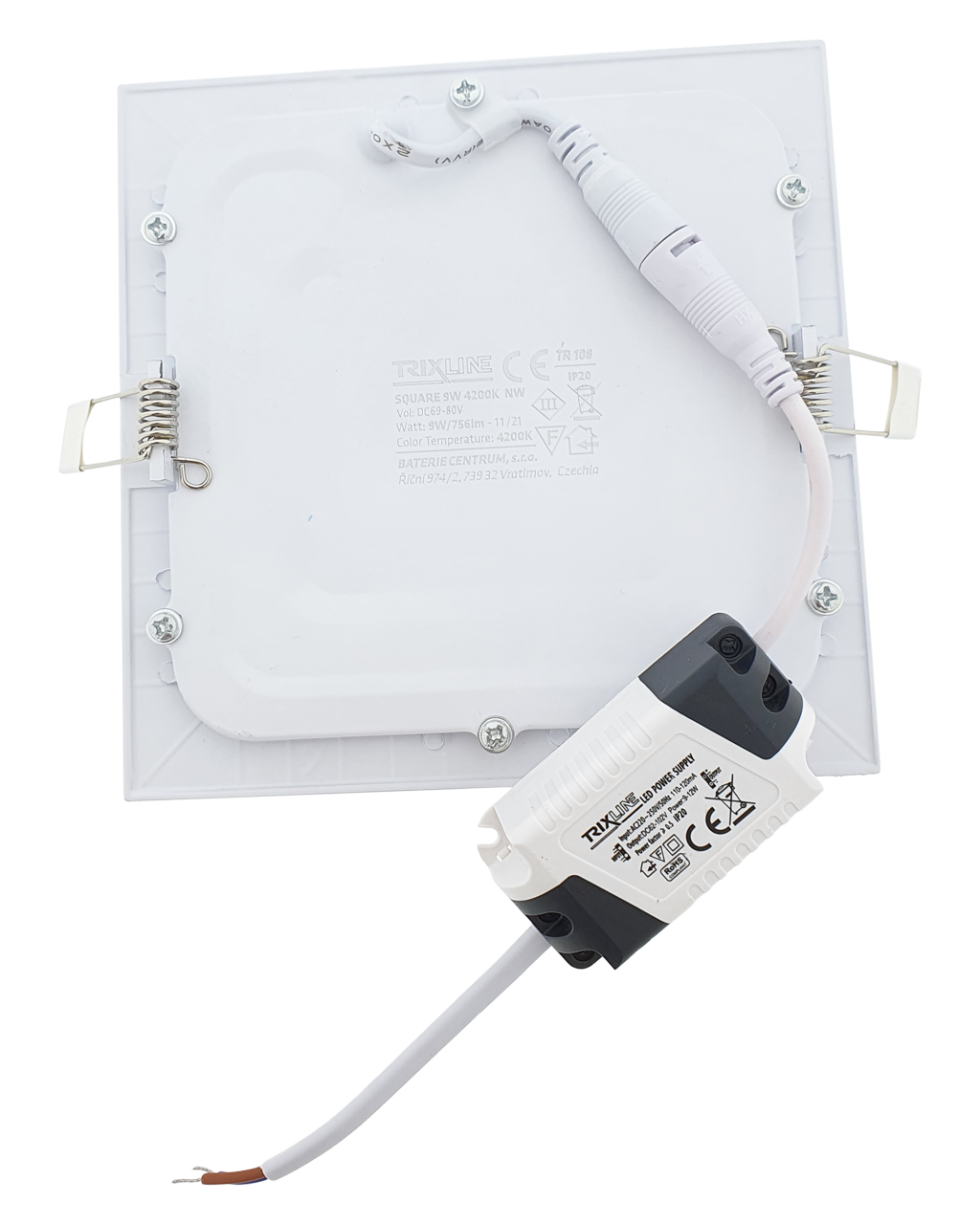 TR-108 LED panel 9W 756lm 4200K - négyzet alakú Trixline - Image 4