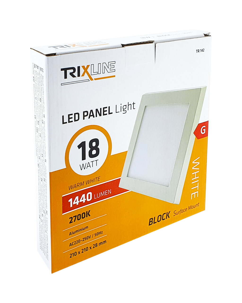 TR 142 LED panel, 18W, négyzet alakú, felületre szerelhető, 2700K - Image 2