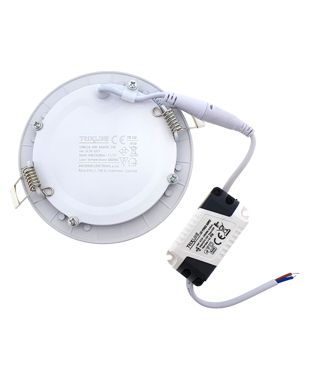 TR-126 LED panel 6W 528lm 6500K - kerek Trixline - Image 3