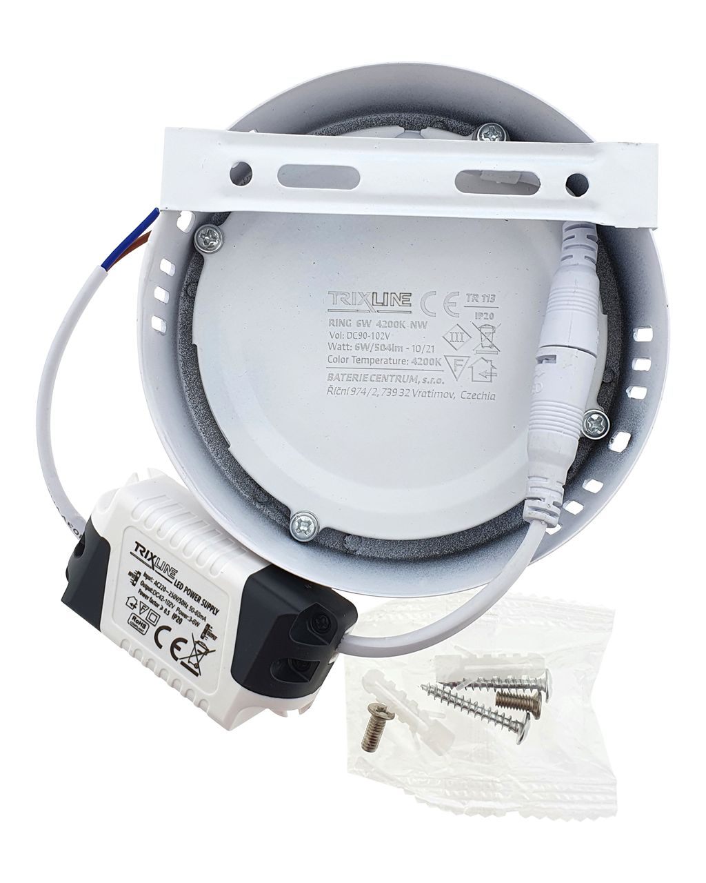 TR 113 LED panel, 6W,4200K kerek, felületre szerelhető, - Image 4