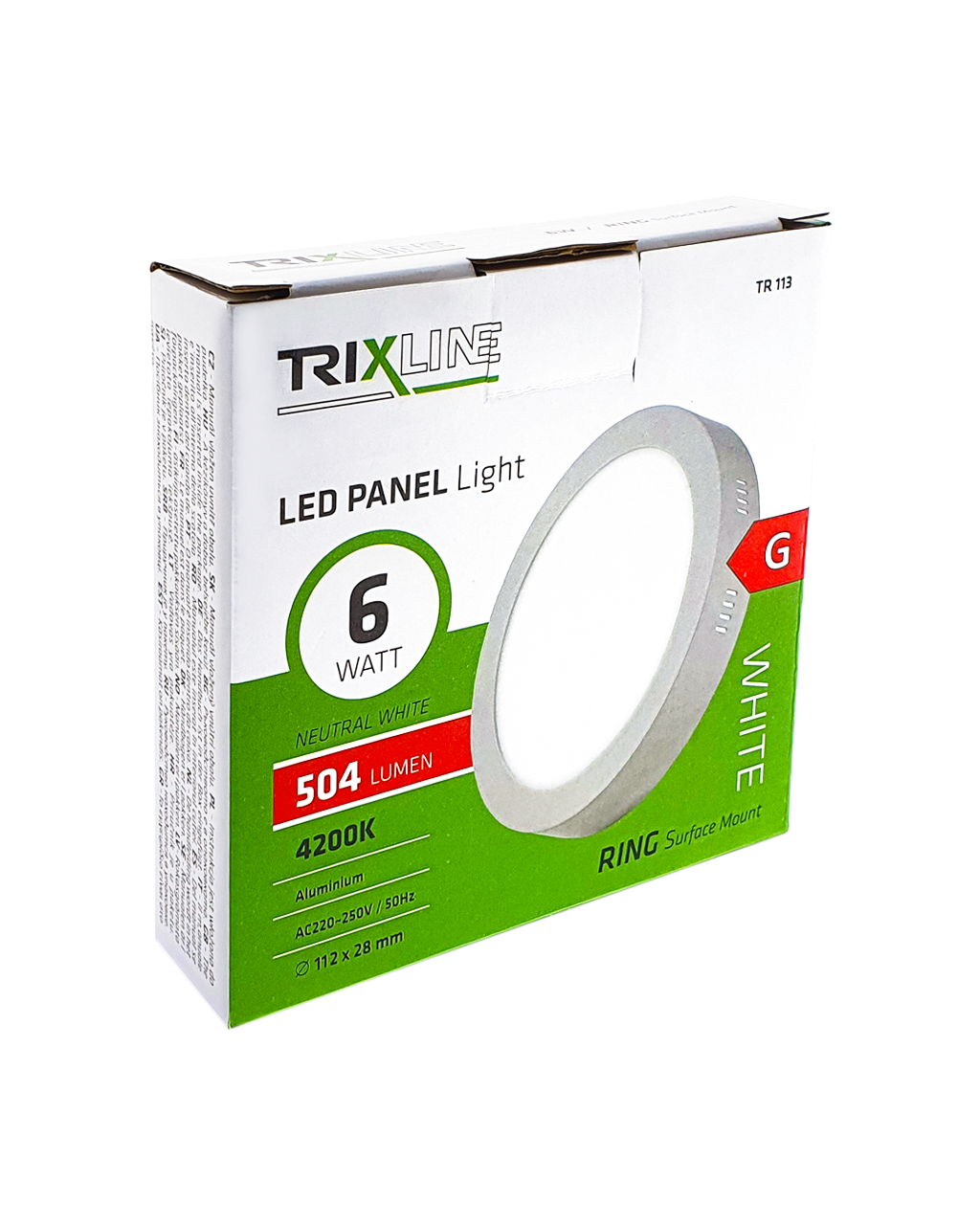 TR 113 LED panel, 6W,4200K kerek, felületre szerelhető, - Image 2