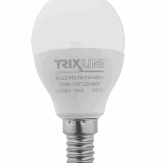 Trixline 8W E14 P45 2700K meleg fehér