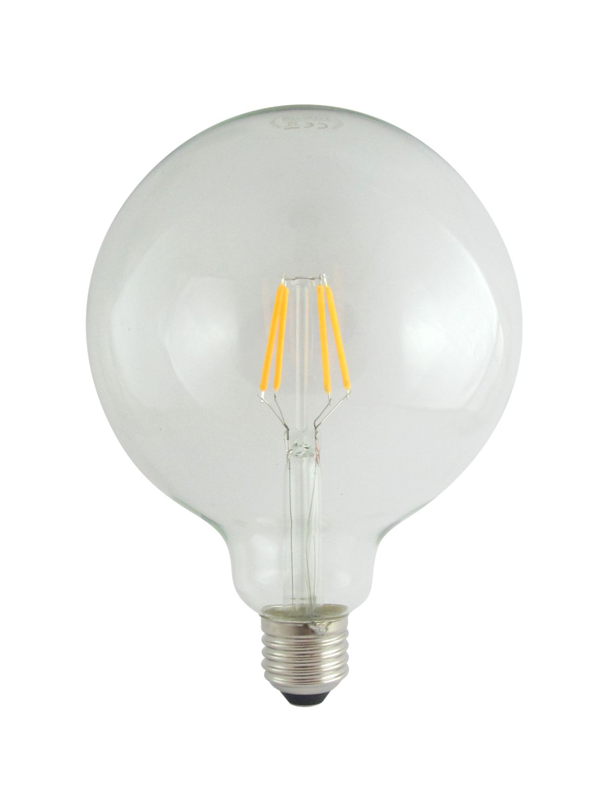 Dekoratív LED izzó FILAMENT Trixline G125, 4W E27 2700K meleg fehér