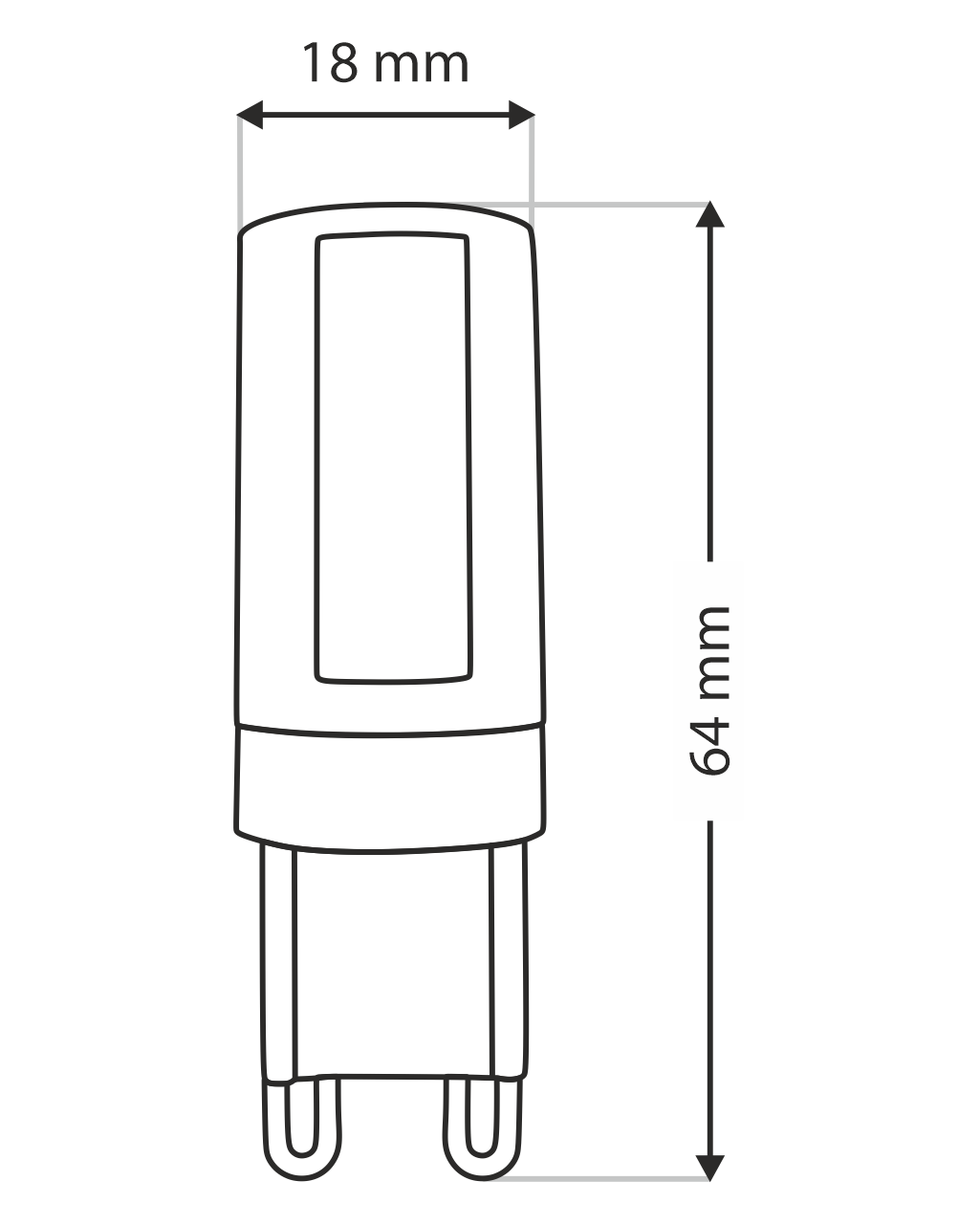 Trixline 4W 360lm G9 6500K LED izzó magas fehér - Image 2