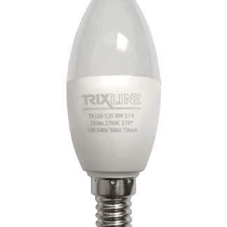 Trixline 8W 720lm E14 C35 2700K meleg fehér