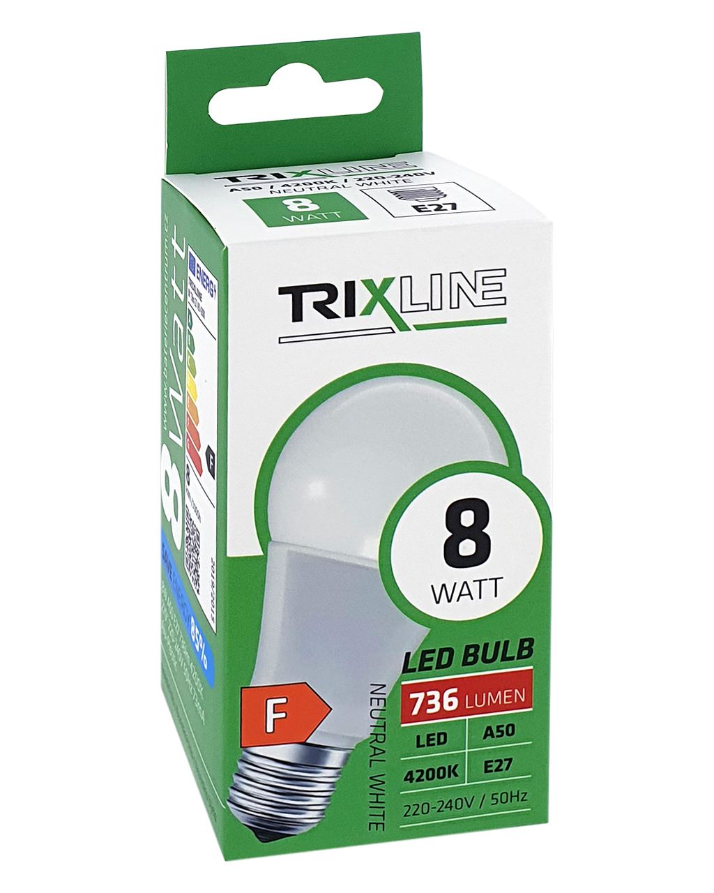 Trixline 8W 736lm E27 A50 4200K semleges fehér - Image 4