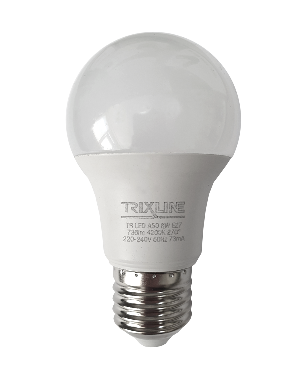 Trixline 8W 736lm E27 A50 4200K semleges fehér
