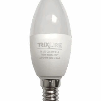 Trixline 8W 736lm E14 C35 4200K semleges fehér