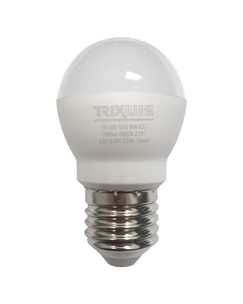 Trixline 8W 736lm E27 G45 4200K semleges fehér