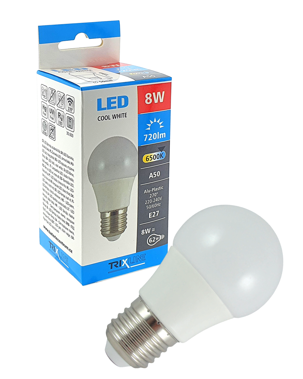 Trixline 8W E27 A50 6500K hideg fehér - Image 3