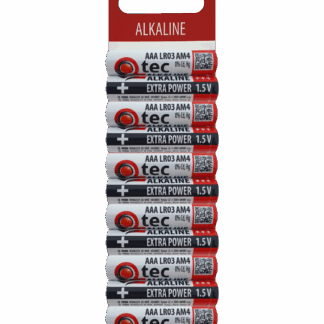QTEC AAA/12 db LR03/AM4 Extra nagy teljesítményű alkáli elem