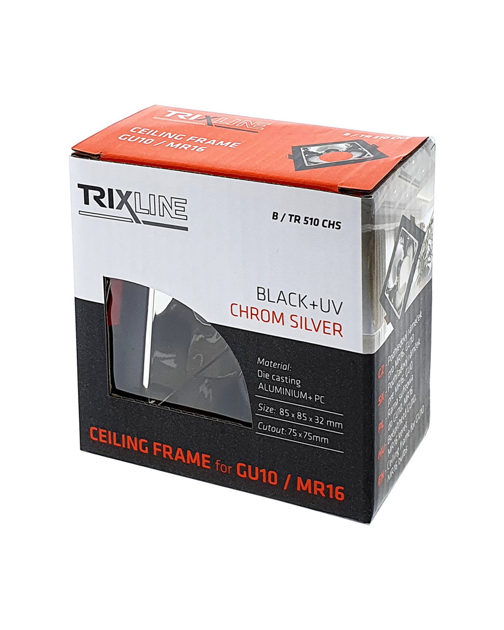 TR 510 MR16, GU10 lámpa TRIXLINE B/CHS-hez, négyzet alakú