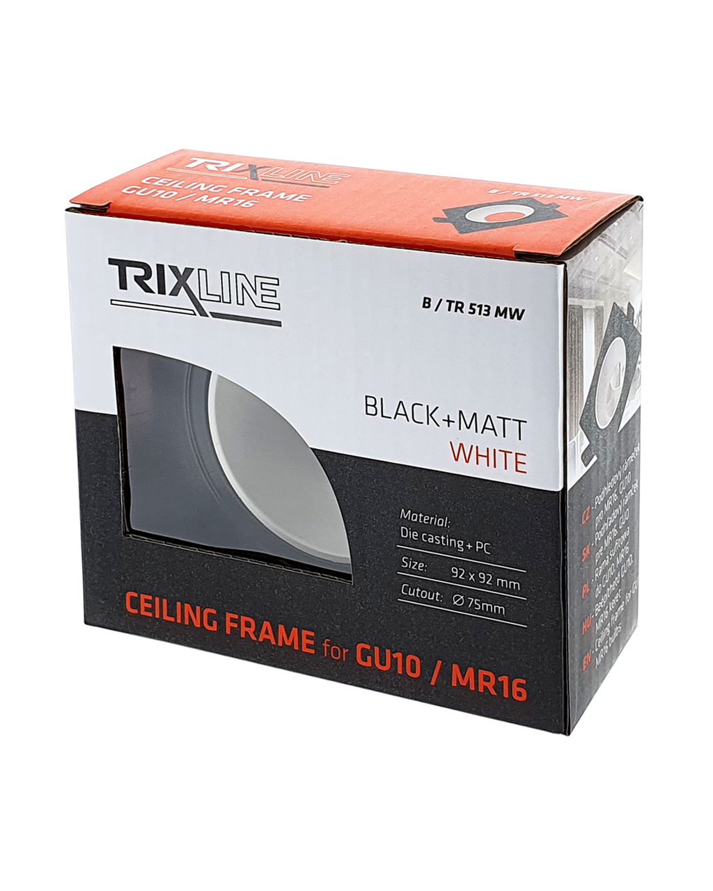 TR 513 MR16, GU10 TRIXLINE B/MW-hez, négyzet alakú - Image 2