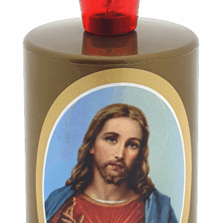 BC-180 Temetői LED gyertya Jézus Krisztus motívum