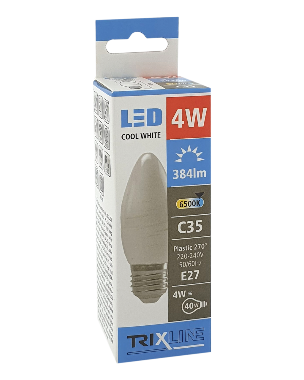 Trixline 4W E27 C35 6500K hideg fehér - Image 3