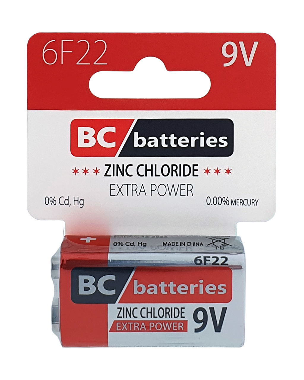 BC 6F22 Extra Power cink-klorid elem 9V/1 dB BC 6F22 Extra Power cink-klorid elem 9V/1 dB