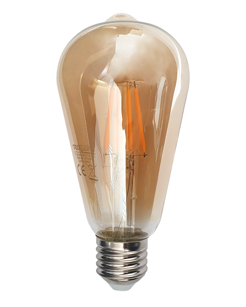 Dekoratív LED izzóFilament 4W 440lm ST64 E27 2700K - Arany meleg fehér Trixline