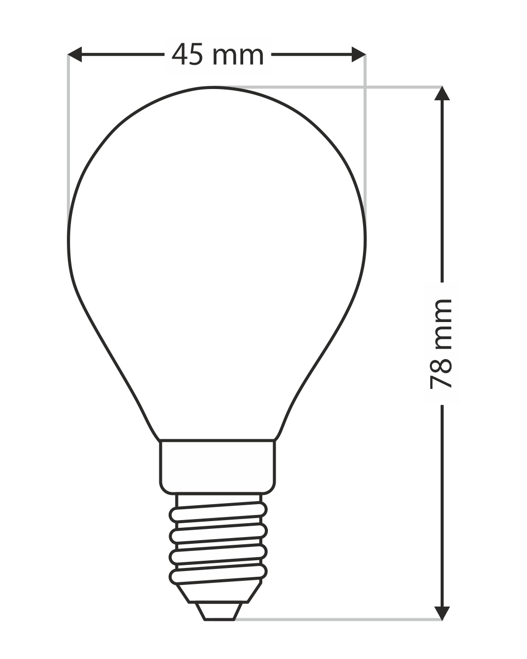 Dekoratív FILAMENT Trixline 5W 600lm G45 E14 2700K meleg fehér - Image 4