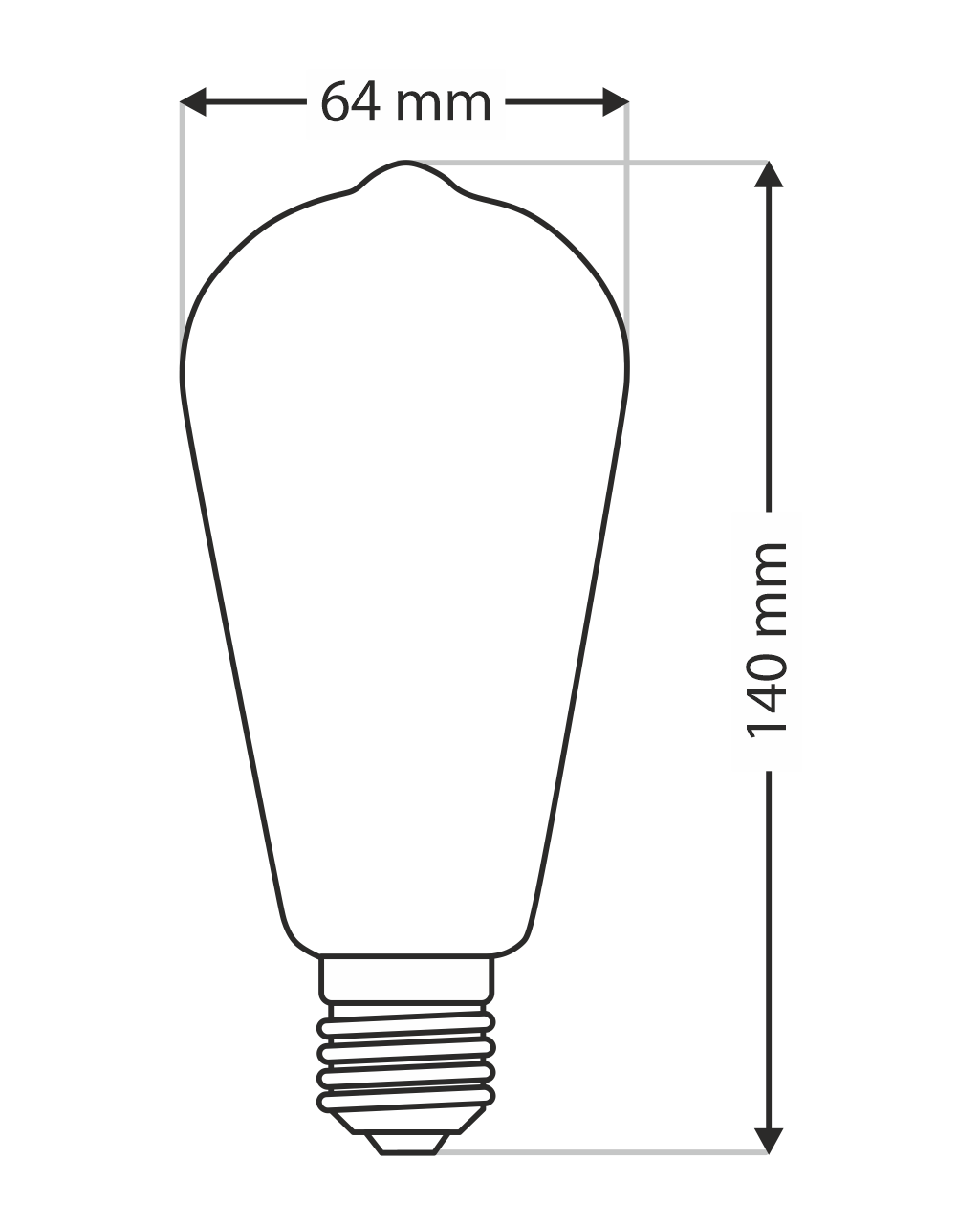 Dekoratív ST64 E27 2700K FILAMENT Trixline 8W 960lm meleg fehér - Image 2
