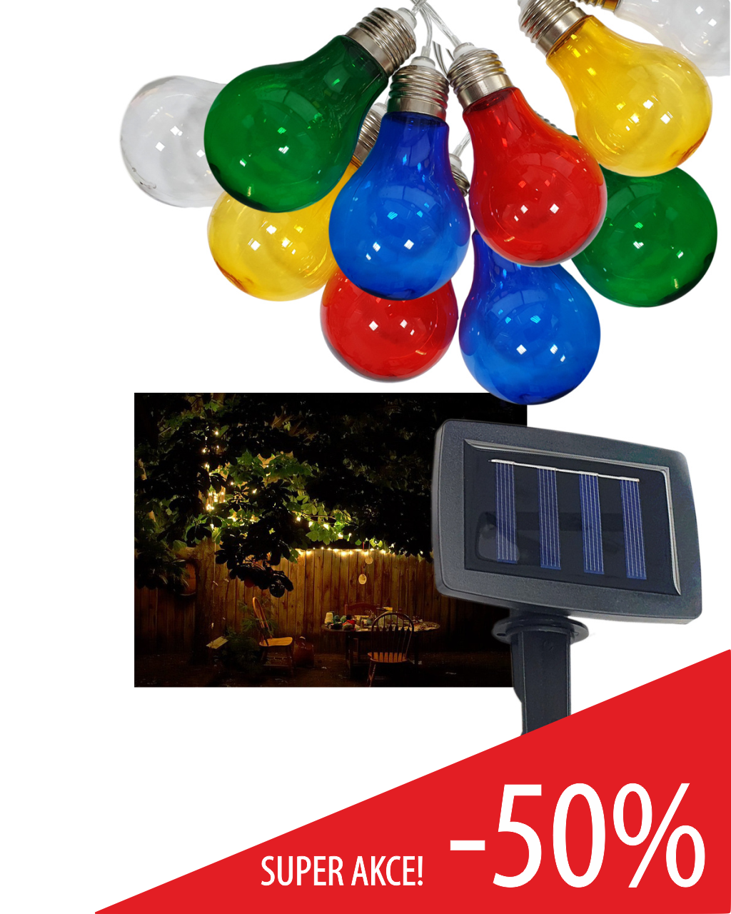 Dekoratív TR-590 10 db-os LED kültéri fényfüzér 2 m többszínű IP44 Trixline Dekoratív TR-590 10 db-os LED kültéri fényfüzér 2 m többszínű IP44 Trixline