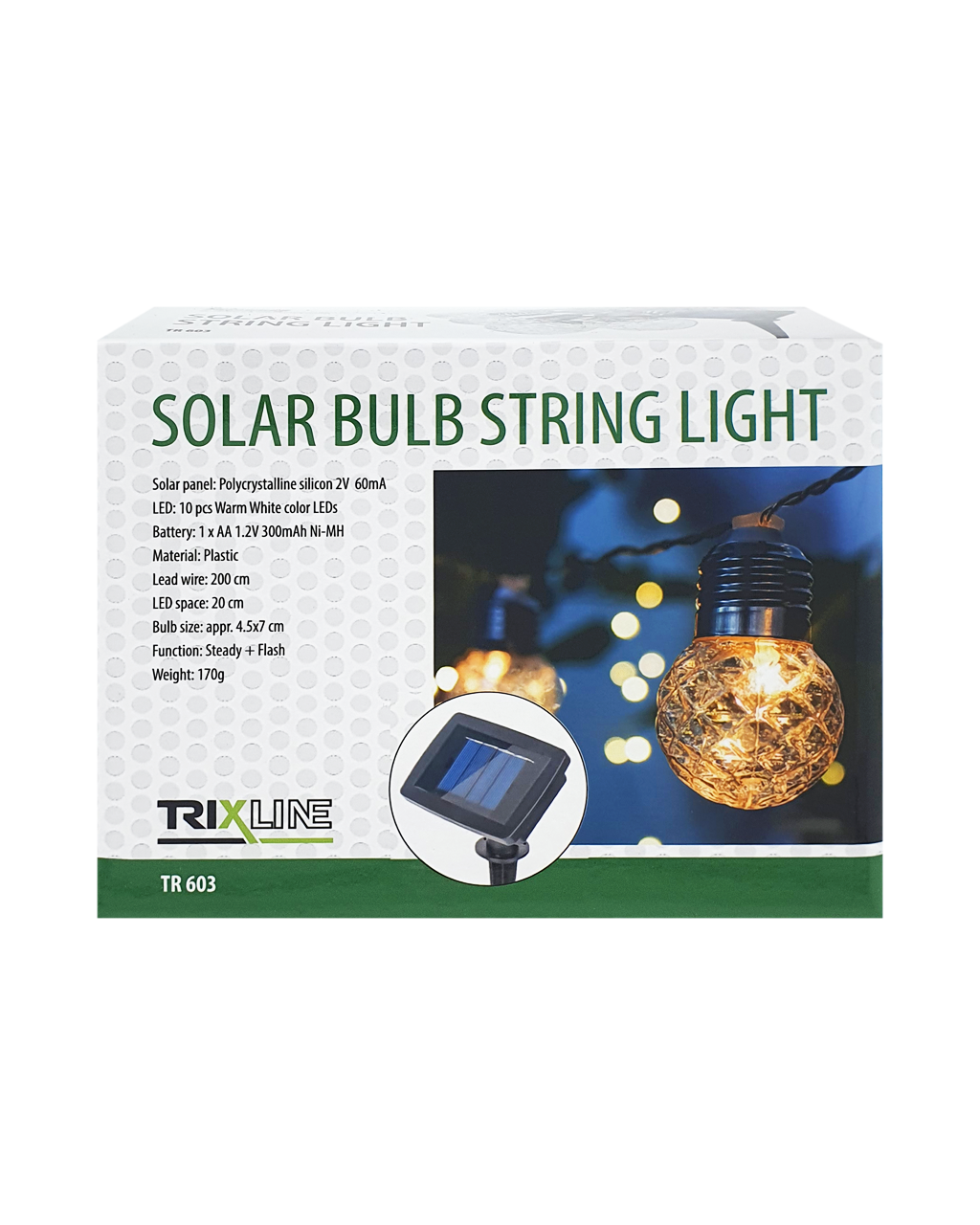 Dekoratív TR-603 10 db-os LED-es kültéri oszloplámpa lánc 2 m IP44 Trixline Dekoratív TR-603 10 db-os LED-es kültéri oszloplámpa lánc 2 m IP44 Trixline